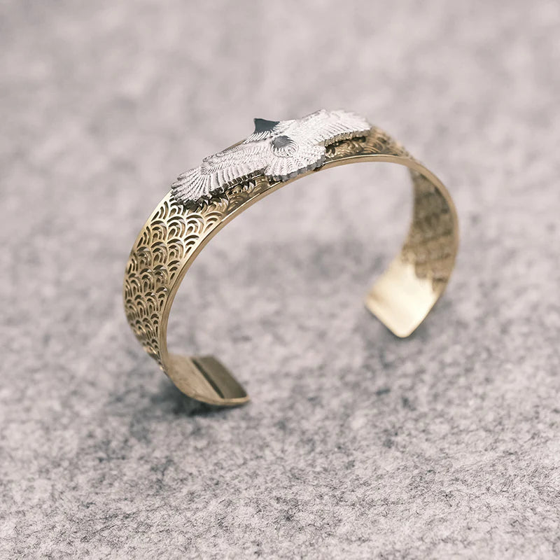 Hozho silver 4020 Gold Eagle シルバーバングル Gold Eagle Hozho silver 4020 Gold Eagle シルバーバングル Gold Eagle