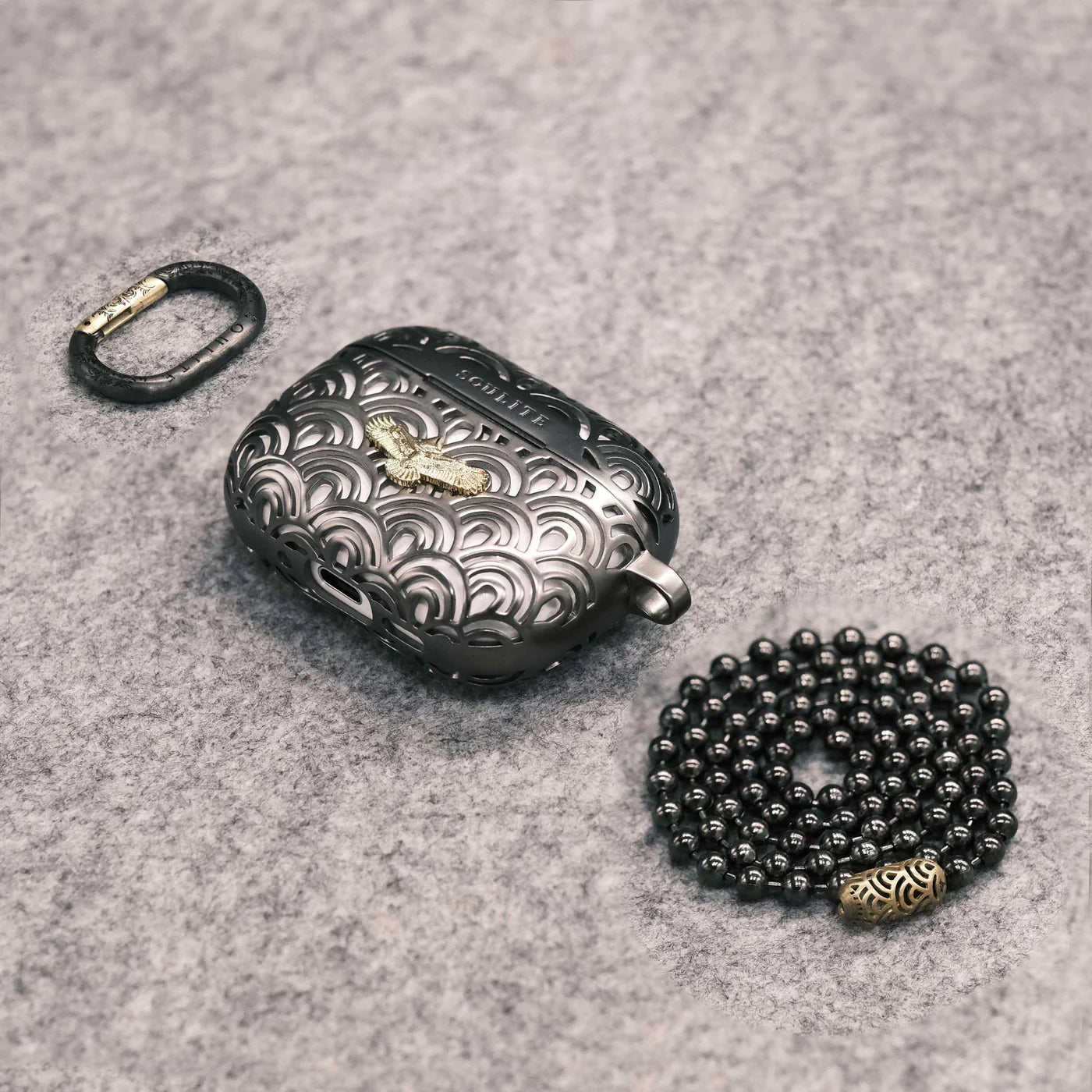 イヤホン SOULITE AirPods Pro Case EAGLE VIBES AirPods Pro 3 Case 【Eagle Vibes Black Pro】