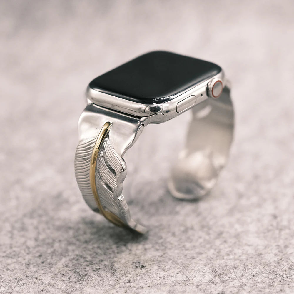 FEATHER GOLD TIP V2 AppleWatchバングル シルバー