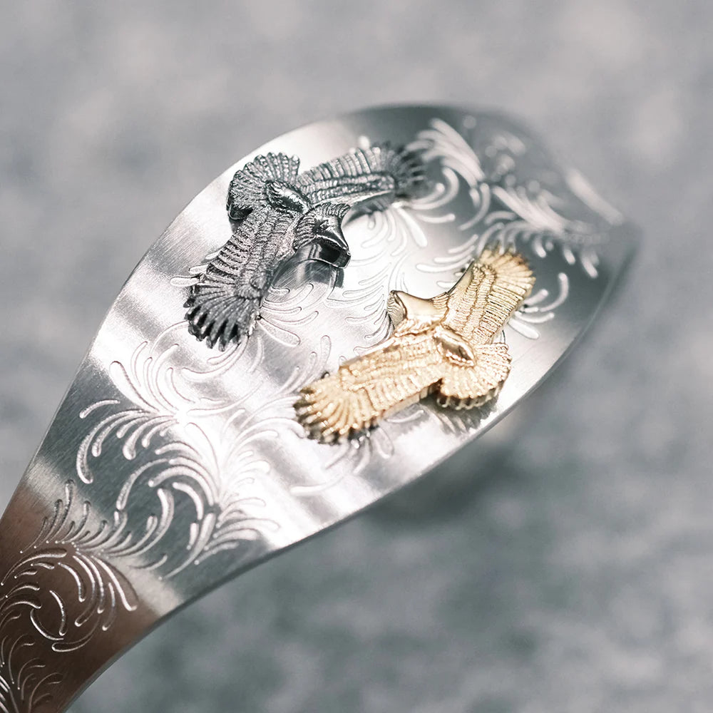 Oval Arabesque Eagle Silver L