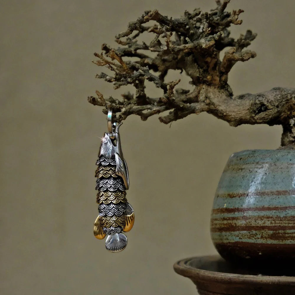 Dragon Fish Silver Gold