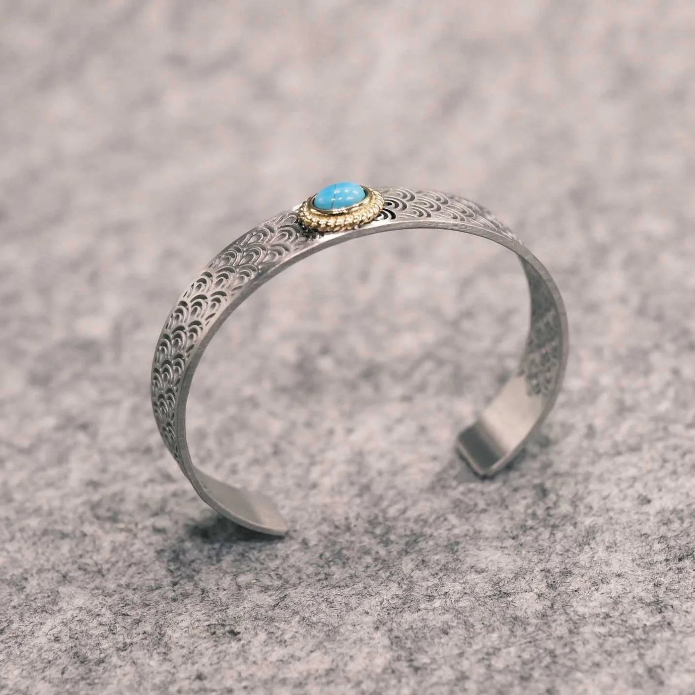 CLOUD SILVER TURQUOISE BANGLE