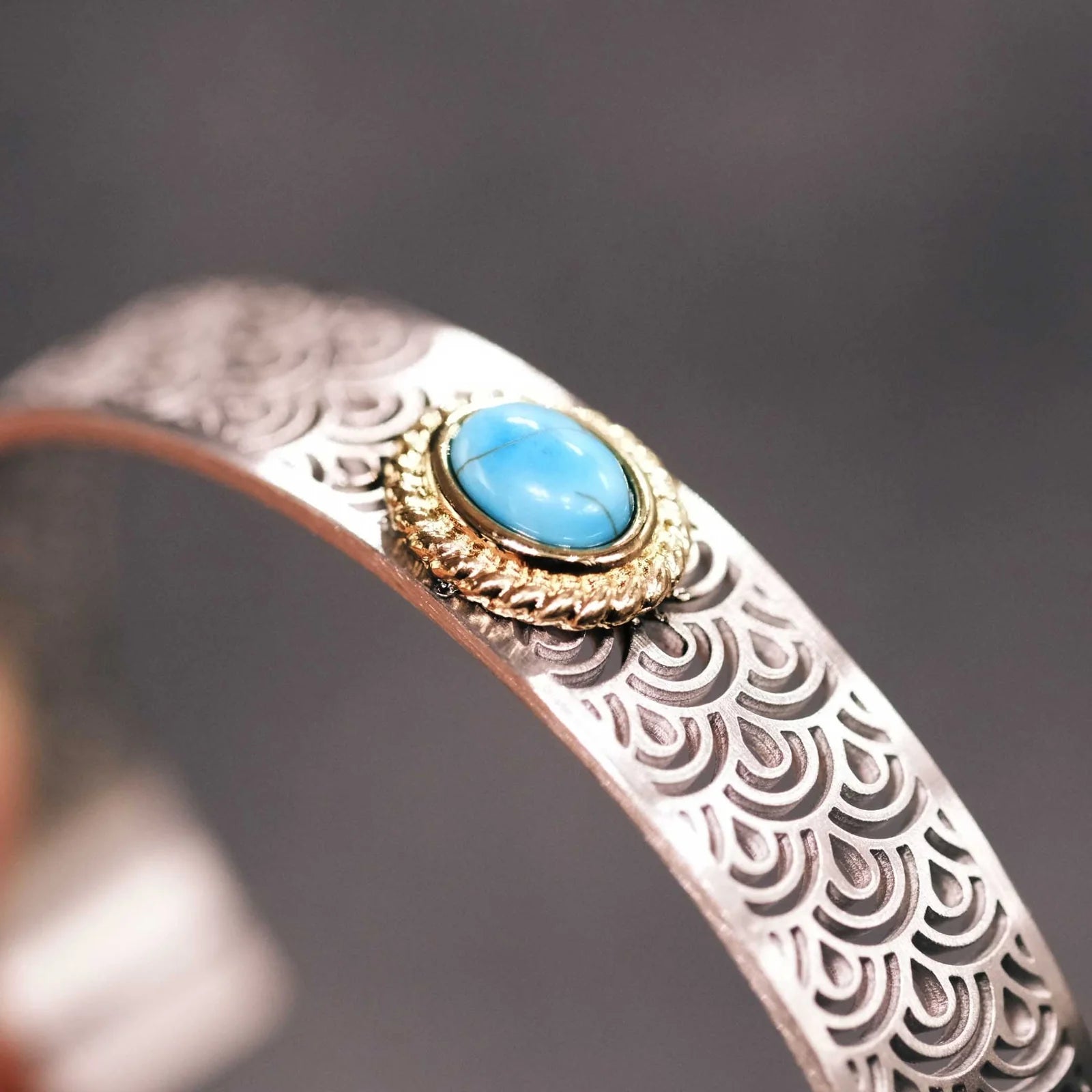 CLOUD SILVER TURQUOISE BANGLE
