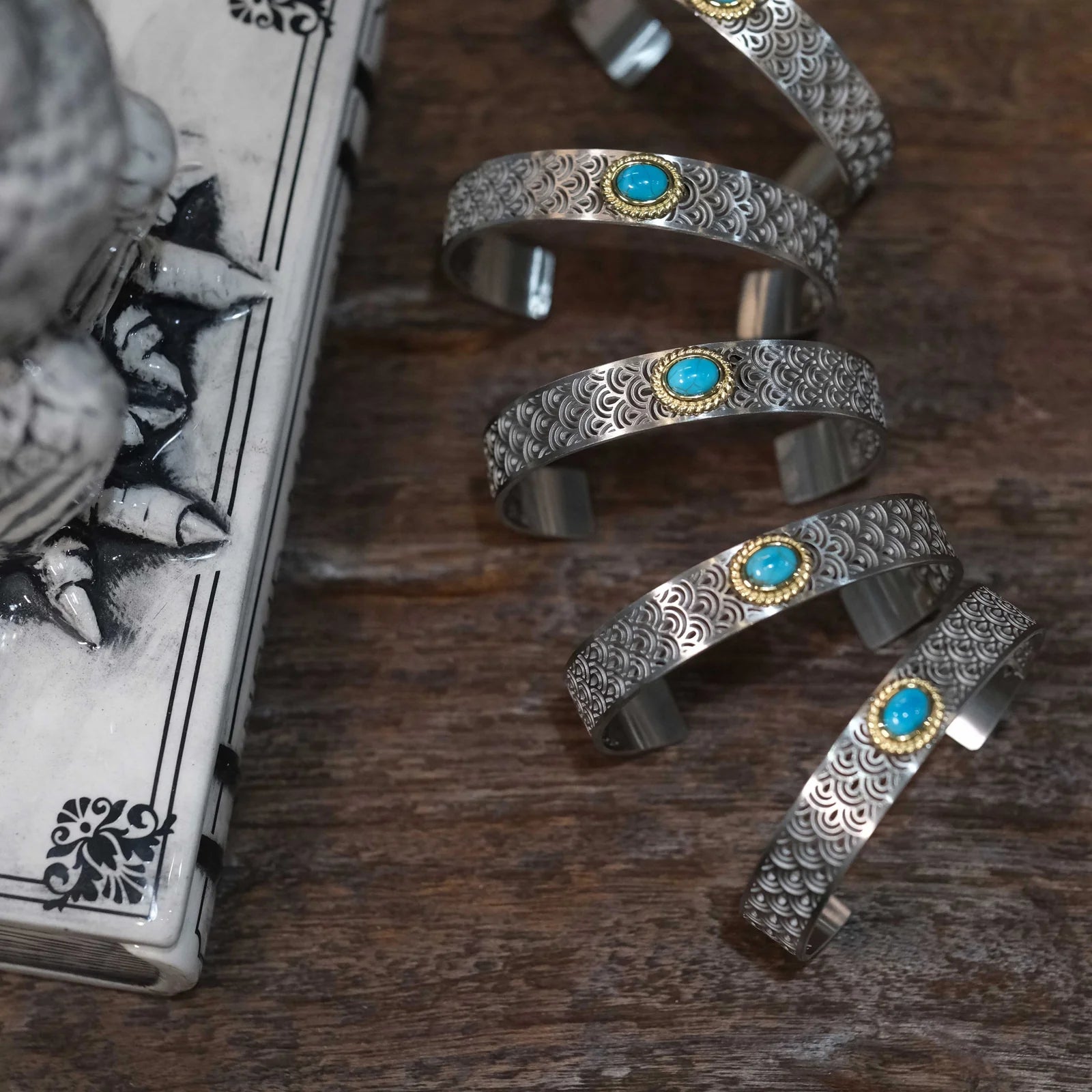CLOUD SILVER TURQUOISE BANGLE