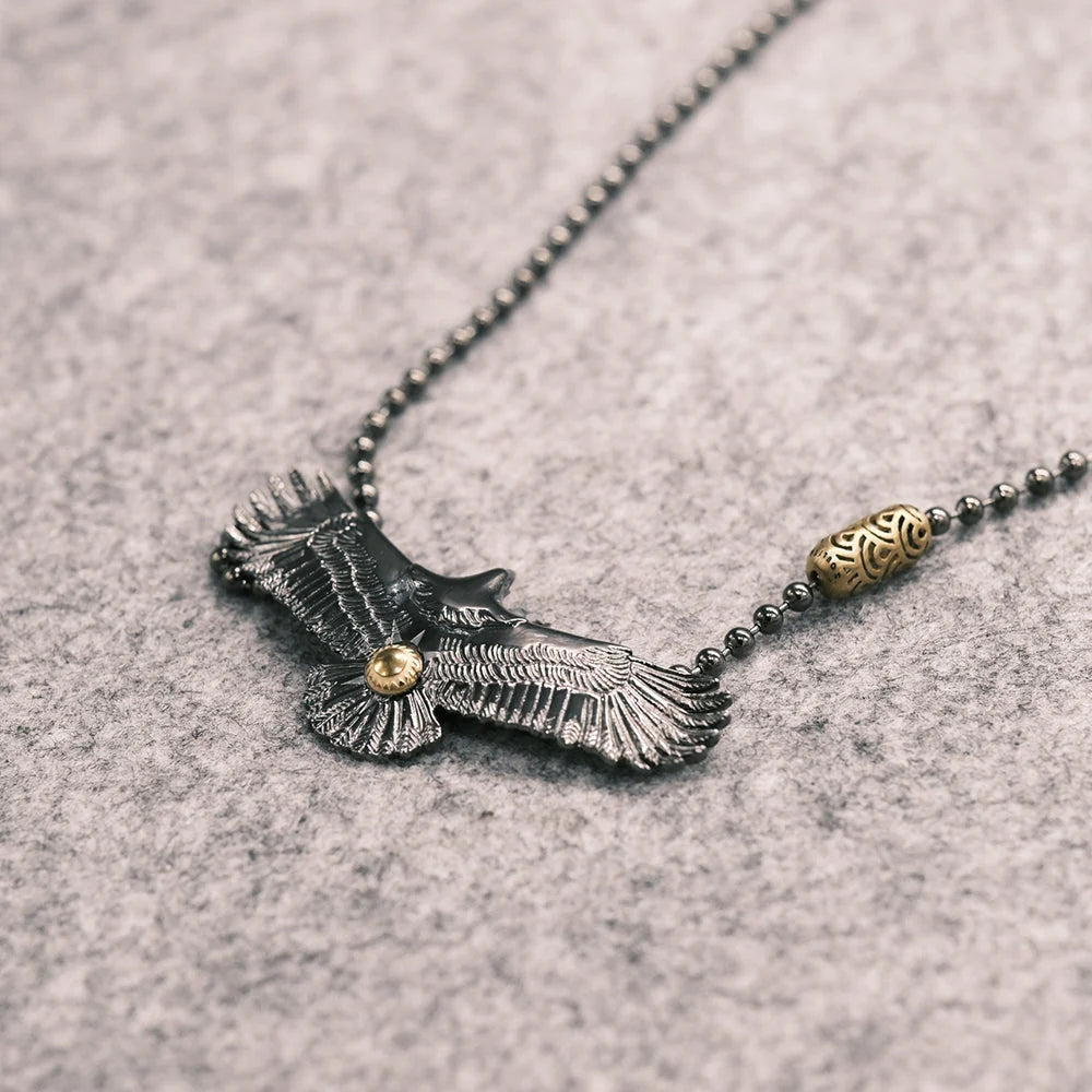 EAGLE BLACK SUN NECKLACE