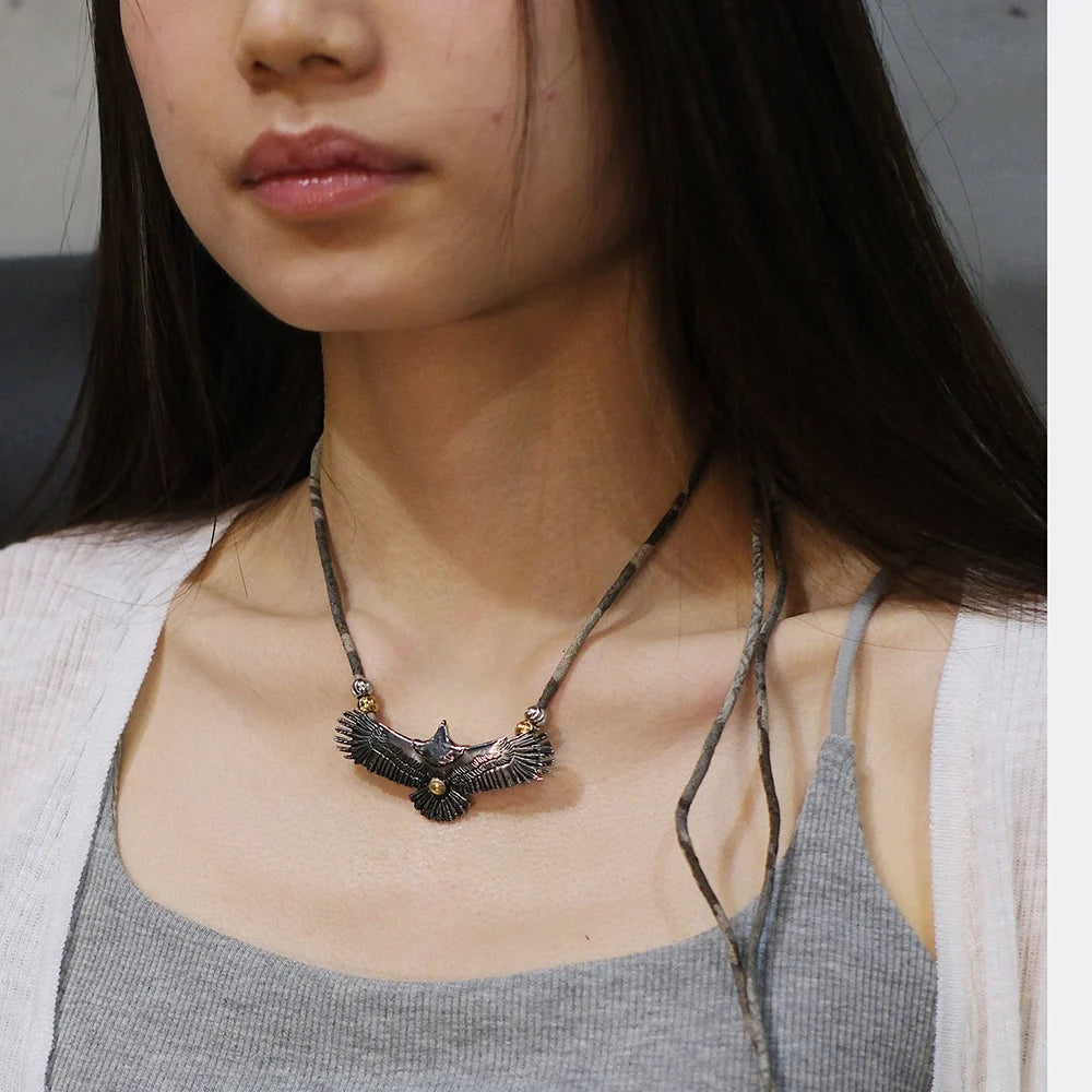 EAGLE BLACK SUN NECKLACE