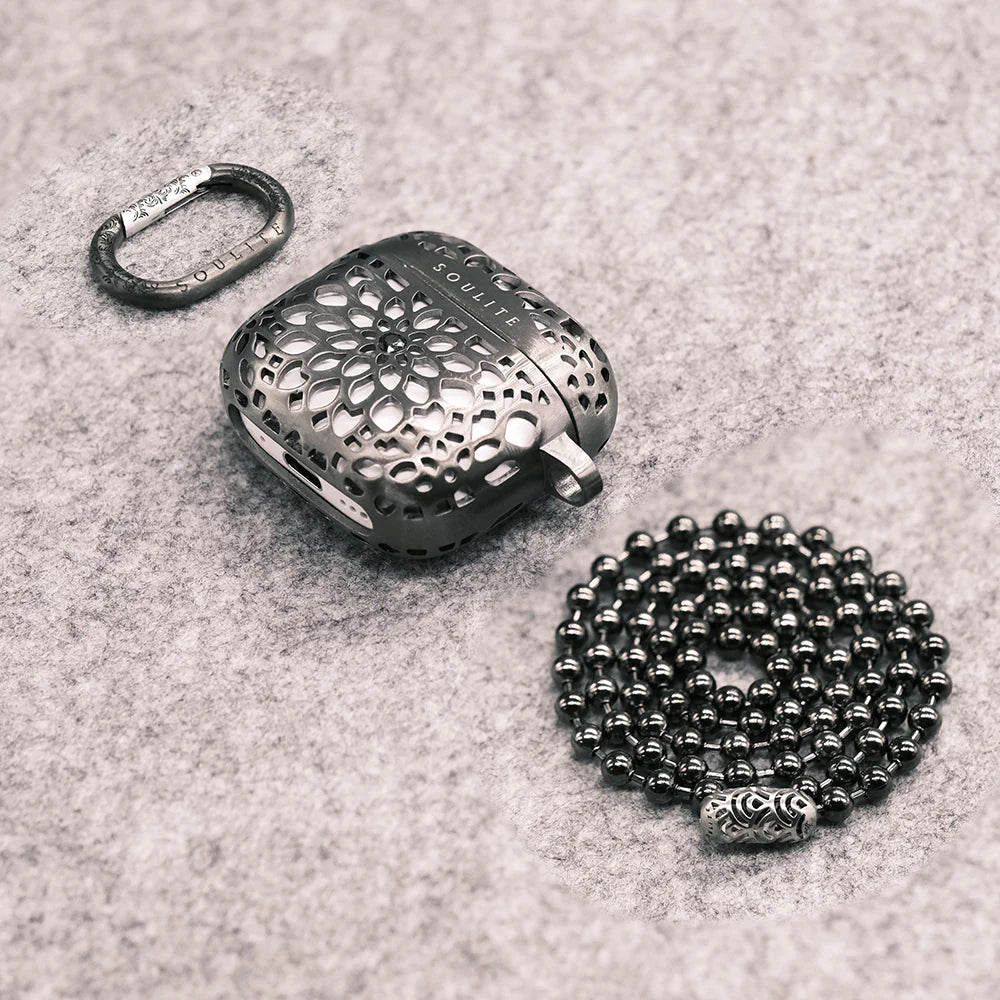 AirPods 4 Case 【Flower Vibes Black】